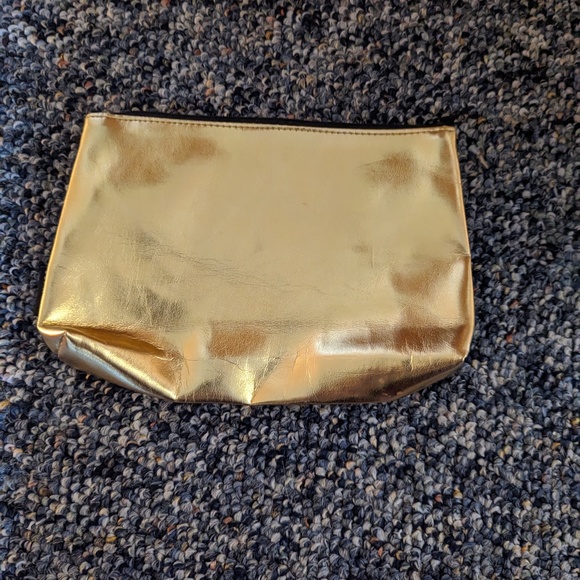 SEPHORA GOLD BLACK STRIPE COSMETIC MAKEUP BAG - Picture 2 of 3